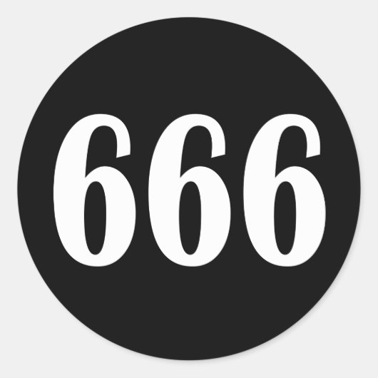 666 RONDE STICKER (Voorkant)