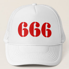 666 (rood) trucker pet