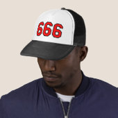 666 Trucker Hat Pet (In situ)