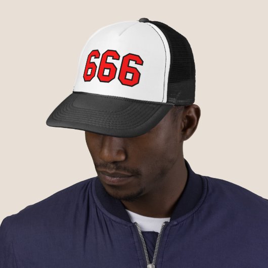 666 Trucker Hat Trucker Pet (In situ)