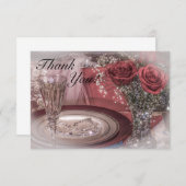 6679-Bruid's Seat aan Trouwtafel Bedankkaart (Voorkant / Achterkant)