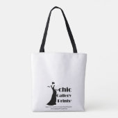 6679-Bruidstoel met sluier, champagne, roos Tote Bag (Achterkant)