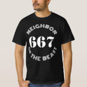 667 De buurman van het beest - v2 (wit) T-shirt (Voorkant)