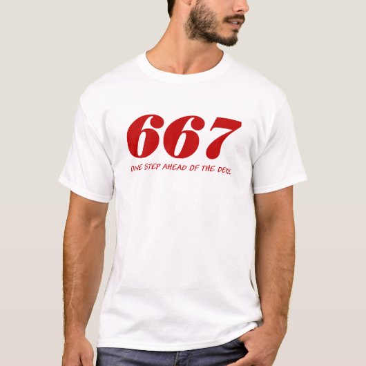 667-One Step Ahead Of The Devil T-shirt (Voorkant)