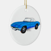 66 Corvette Roadster Keramisch Ornament (Rechts)