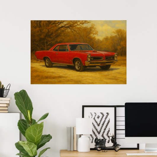 "66" GTO Muscle Car Poster (Thuiskantoor)