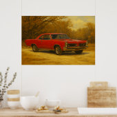 "66" GTO Muscle Car Poster (Keuken)