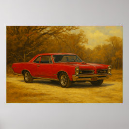 "66" GTO Muscle Car Poster
