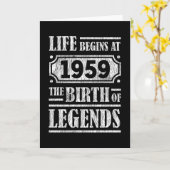 66 jaar oud 1959 Geboorte van de legende 66ste ver Kaart (Gele Bloem)