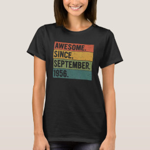 66 jaar oud Geweldige sinds september 1956 66e BI T-shirt