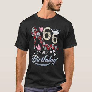 66 jaar oud Het is mijn 66e verjaardag schimmelsch T-shirt