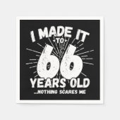 66 Jaar Oud Sarcastisch Meme Grappig 66e Verjaarda Servet (Voorkant)