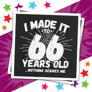 66 Jaar Oud Sarcastisch Meme Grappig 66e Verjaarda Servet