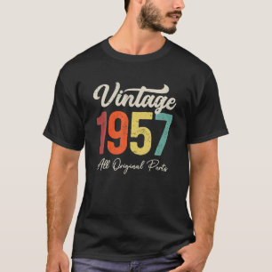 66 Jaar Oud Vintage 1957 66e Verjaardag Decoratie T-shirt