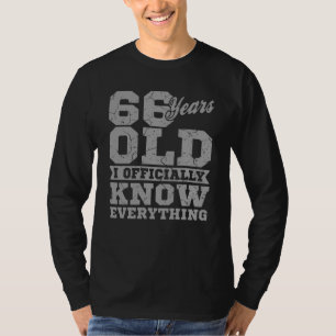 66 JAAR OUDE 66 verjaardag Gift Dad kent alles T-shirt