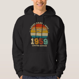 66 jaar oude Bday 1959 Geweldige 66ste verjaardags Hoodie