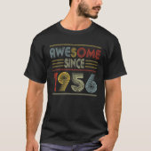 66 jaar oude geschenken Geweldige sinds 1956 Retro T-shirt (Voorkant)