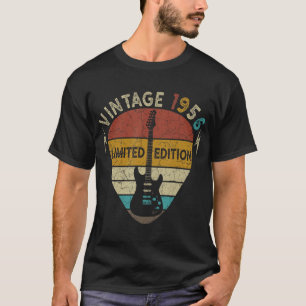 66 jaar oude Gift 1956 Guitar Lover 66th B T-shirt