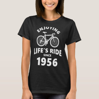 66 jaar oude mountainbikerfiets 1956 66th t-shirt
