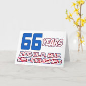 66 JAAR OUDE VERJAARDAG DESIGN KAART (Gele Bloem)