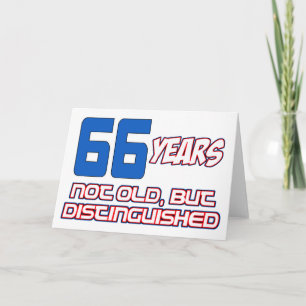 66 JAAR OUDE VERJAARDAG DESIGN KAART