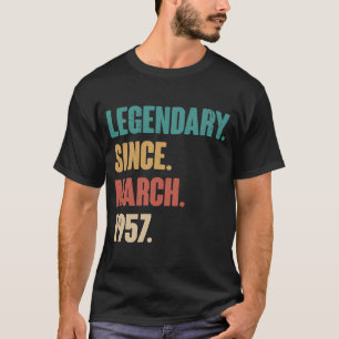 66 jaar Oude Vintage 1957 Birthday 66e deco T-shirt