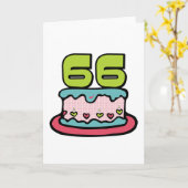 66 jaar oude vogelbeker kaart (Gele Bloem)