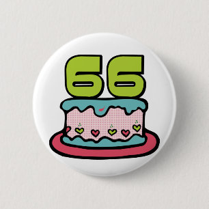 66 jaar oude vogelbeker ronde button 5,7 cm