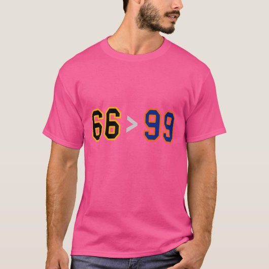 66 Meer dan 99 Grappig Pittsburgh Edmonton Hocke T-shirt (Voorkant)