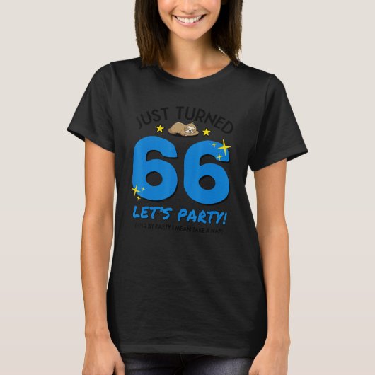 66-partijennemen Nap Funny 66e verjaardag T-shirt (Voorkant)