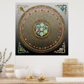 [66] Rond Tibetaans "OM" Mantra Mandala Poster (Keuken)