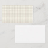 66 Tartan speldenpoppen & beige nr. Visitekaartje (Voorkant / Achterkant)