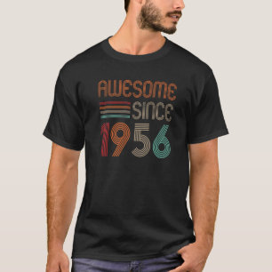 66 Years Old Awesome Since 1956 66th Birth T-shirt