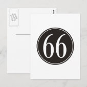 #66 Zwarte Cirkel Briefkaart (Voorkant / Achterkant)