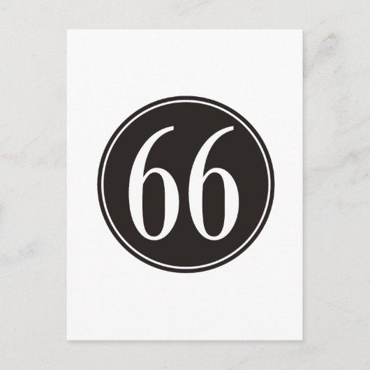 #66 Zwarte Cirkel Briefkaart (Voorkant)