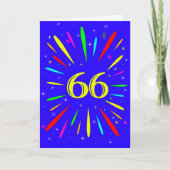 66e 'Birthday Explosion'-Kaart Kaart (Voorkant)