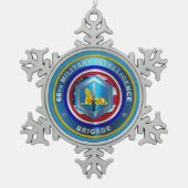 66e brigade van de militaire inlichtingendienst tin sneeuwvlok ornament (Voorkant)