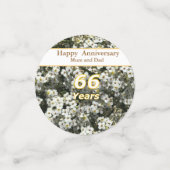 66e Jubileum bewerkbaar Confetti (Kleine voorkant)