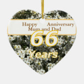 66e Jubileum bewerkbaar Keramisch Ornament (Voorkant)