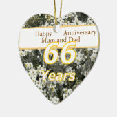 66e Jubileum bewerkbaar Keramisch Ornament (Links)