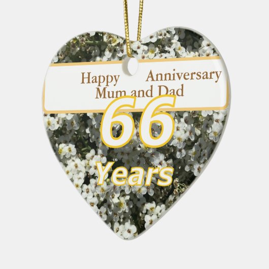 66e Jubileum bewerkbaar Keramisch Ornament (Links)