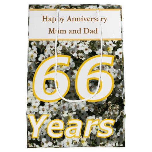 66e Jubileum bewerkbaar Medium Cadeauzakje (Achterkant)