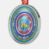66e Kerstmis van de Militaire Inlichtingenbrigade Metalen Ornament (Links)