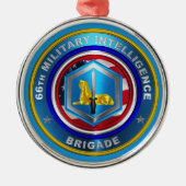 66e Kerstmis van de Militaire Inlichtingenbrigade Metalen Ornament (Voorkant)