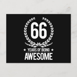 66e verjaardag (66 jaar Geweldige) Briefkaart