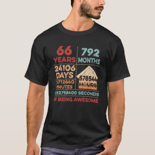  66e verjaardag 66 jaar oud Geweldige A T-shirt