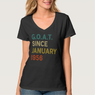66e verjaardag 66-jarige geit sinds januari 1956 t-shirt