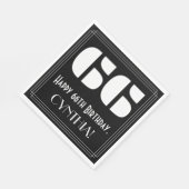 66e verjaardag: Art Deco geïnspireerd look "66" +  Servet (Hoek)