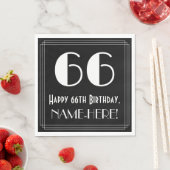 66e verjaardag ~ Art Deco Geïnspireerde look "66", Servet (Insitu)