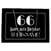 66e verjaardag: Art Deco Geïnspireerde stijl "66", Groot Cadeauzakje